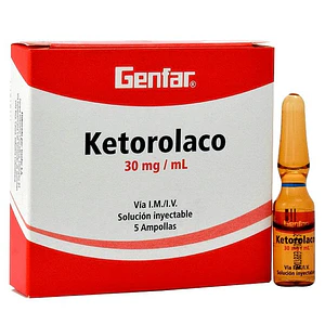 KETOROLACO 30MG/ML X 5 AMP --GENFAR UBI 32 - B