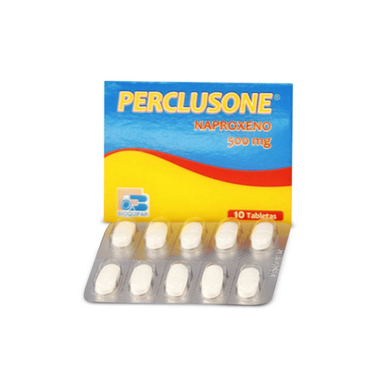 PERCLUSONE 500 MG X 10 TAB -NAPROXENO 500MG -BIOQUIFAR -VTO JUL 26 -UBI 4-E