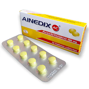 AINEDIX AC 100 MG X 10 TAB- ACECLOFENACO 100MG- LABQUIFAR- - UBI 3-A