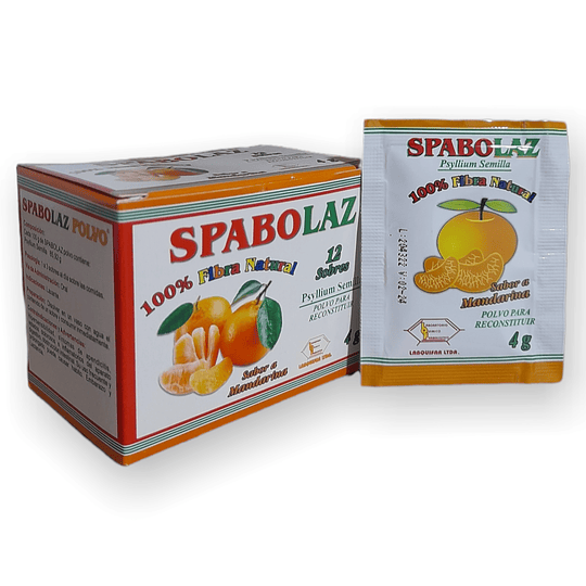 SPABOLAZ POLVO X 12 SBS- PSYLLIUM, LAXANTE- LABQUIFAR- VTO NOV 25- UBI 5-A