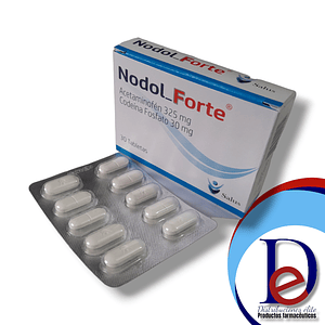 NODOL FORTE 325MG/30MG X 30 TAB -ACETAMINOFEN 325MG+ CODEINA FOSFATO 30 MG -SALUS PHARMA - UBI 19-F