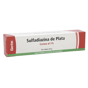 SULFADIAZINA DE PLATA 1% TUBO X 15 GR --GENFAR UBI 7-B