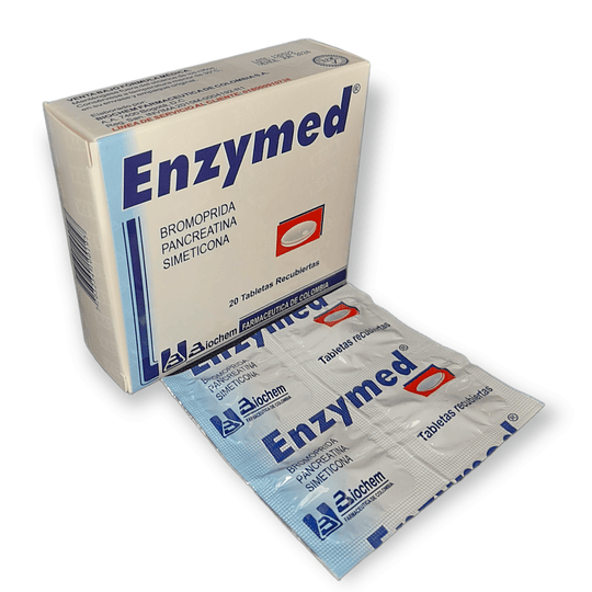 ENZYMED X 20 TAB RECUBIERTAS- BROMOPRIDA+ PANCREATINA+ SIMETICONA- BIOCHEM UBI 13-D