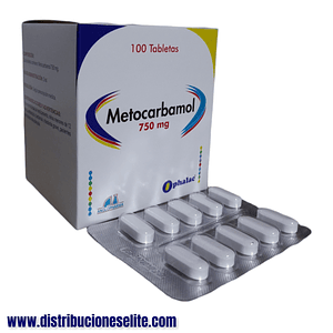 METOCARBAMOL 750 MG X 100 TAB- - ANGLOPHARMA- - UBI 2-F