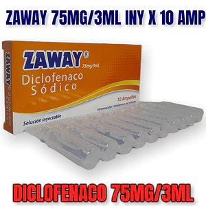 ZAWAY 75MG/3ML INYECT X 10 AMP -DICLOFENACO 75MG -BRADYSTER -BODEGA C -UBI 21-E