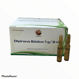 DIPIRONA 1GR/2ML X 100 AMP - -FARMIONI -VTO ENE 27 -UBI 19-E