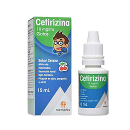 CETIRIZINA 10MG/ML GOTAS X 15 ML - -MEMPHIS -VTO SEP 25 -UBI 15-C