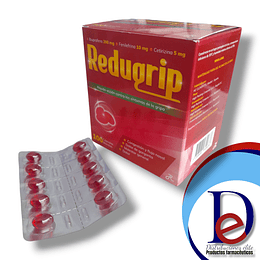 REDUGRIP X 100 CAP - IBUPROFENO+ FENILEFRINA+ CETIRIZINA- RUECAM- VTO MAY 25- UBI 16-F