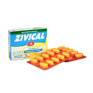 ZIVICAL D X 20 TAB- CALCIO 600 MG+ VITAMINA D3- LABQUIFAR- 5-B