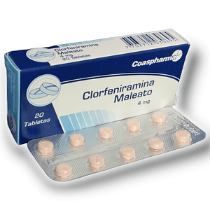CLORFENIRAMINA 4 MG X 20 TAB- - COASPHARMA- - UBI 6-A