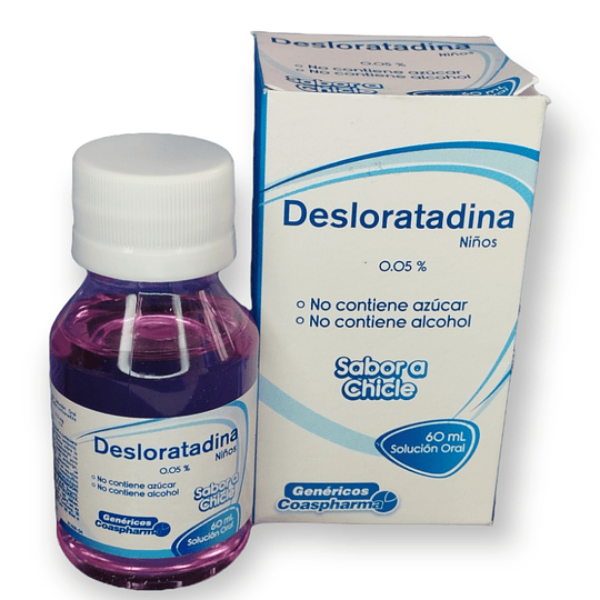 DESLORATADINA 0.05MG/ML JBE X 60 ML --COASPHARMA- CUM 20091756-1- LOTE G136613- VTO MAY 25 UBI 6-D