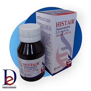 HISTAIR 2.5MG/5ML JBE X 60 ML - DESLORATADINA 2.5MG- FARMACOMERCIAL- VTO JUL 26- 9-B