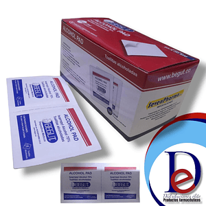 TOALLITAS ALCOHOLADAS 70% 65 X 30 MM X 100 UND- - BEGUT- 29-D*