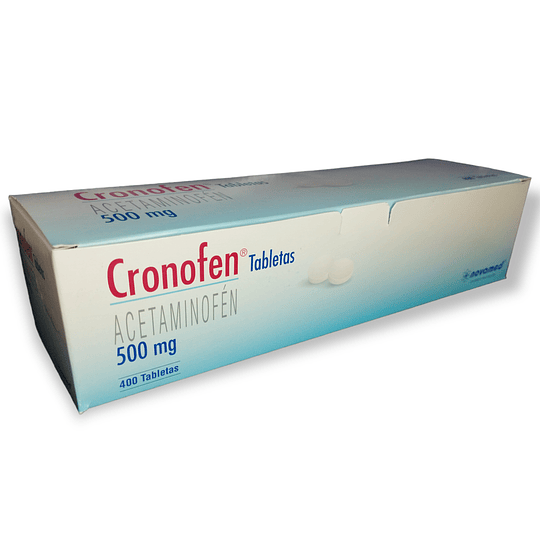 CRONOFEN 500 MG X 400 TAB -ACETAMINOFEN 500MG -NOVAMED -VTO MAY 26 -UBI 21-B. 24-C