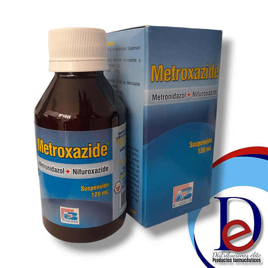 METROXAZIDE SUSP X 120 ML- METRONIDAZOL+ NIFUROXAZIDE- BIOQUIFAR- VTO ABR 25- UBI 4-C