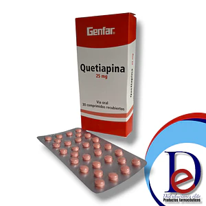 QUETIAPINA 25 MG X 30 TAB- - GENFAR- UBI 33-B