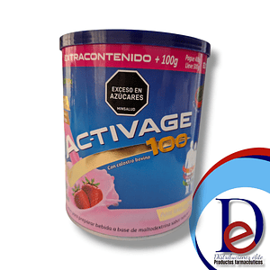 ACTIVAGE 100 POLVO FRESA X 400 GR GRATIS 100 GR- MULTIVITAMINICO+ CALOSTRO BOVINO- AIPHEX- 22-F