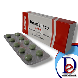 DICLOFENACO 50 MG X 30 TAB- - GENFAR- 20-B