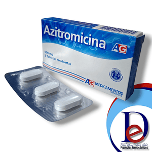 AZITROMICINA 500 MG X 3 TAB- - AG- 1-B
