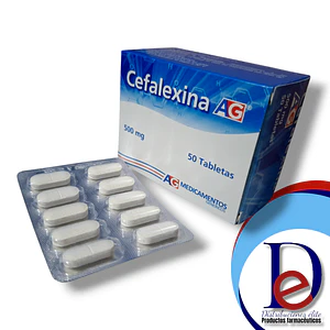 CEFALEXINA 500 MG X 50 TAB- - AG- - UBI 1-B