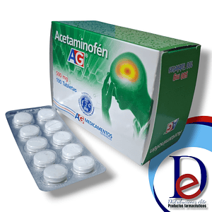 ACETAMINOFEN 500 MG X 100 TAB- - AG- 1-A