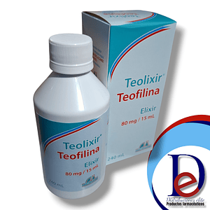 TEOLIXIR ELIXIR 80MG/15ML X 240 ML- TEOFILINA 80 MG- ANGLOPHARMA- - UBI 2-F