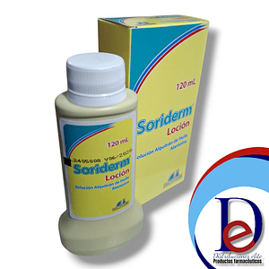 SORIDERM LOCION X 120 ML- ALQUITRAN DE HUYA+ ALANTOINA- ANGLOPHARMA- VTO JUN 26- UBI 2-C