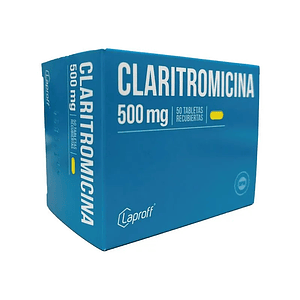 CLARITROMICINA 500 MG X 50 TAB- - LAPROFF- - UBI 14-E