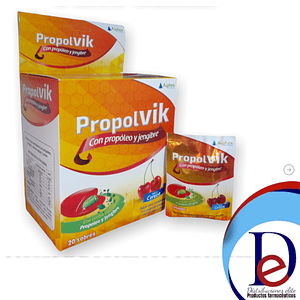 PROPOLVIK CEREZA X 20 SBS X 5 PASTILLAS -PROPOLEO+ JENGIBRE+ MIEL DE ABEJAS+ POLEN -AIPHEX -UBI 24-A