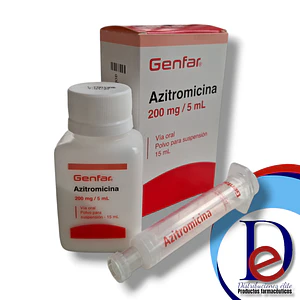 AZITROMICINA 200MG/5ML SUSP X 15 ML- - GENFAR- UBI 20-A