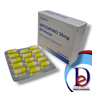 NIFEDIPINO RETARD 30 MG X 30 CAP- - NOVAMED- 18-A