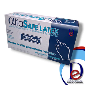 GUANTE LATEX EXAMEN (S) X 100 --ALFASAFE -BLOQUE 3-UBI 37-B