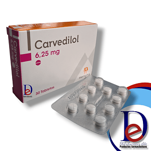 CARVEDILOL 6.25 MG X 30 TAB - -MEMPHIS  -UBI 22-B