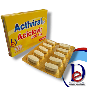 ACTIVIRAL 800 MG X 10 TAB- ACICLOVIR 800 MG- LABQUIFAR- - UBI 3-A