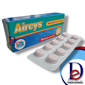 AIRCYS 4 MG X 30 TAB- MONTELUKAST 4 MG- BIOQUIFAR- VTO SEP 26- UBI 3-A