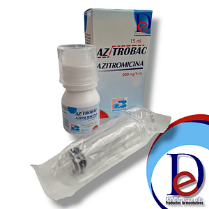 AZITROBAC 200MG/5ML SUSP X 15 ML- AZITROMICINA 200 MG- BIOQUIFAR- 3-B