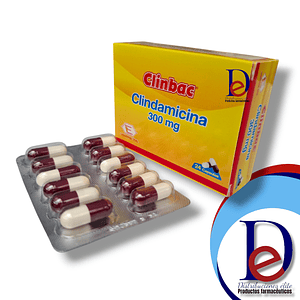 CLINBAC 300 MG X 24 CAP- CLINDAMICINA 300MG- LABQUIFAR- - UBI 3-C