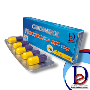 CINDIMIZOL 200 MG X 5 CAP- FLUCONAZOL 200 MG- BIOQUIFAR- - UBI 3-C