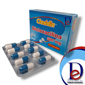 CLOXIDIN 500 MG X 20 CAP- DICLOXACILINA 500 MG- BIOQUIFAR- VTO AGO 26- 5-C