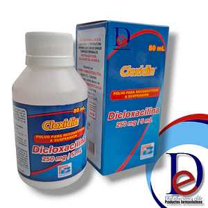 CLOXIDIN 250MG/5ML SUSP X 80 ML- DICLOXACILINA 250 MG- BIOQUIFAR- UBI 3-E