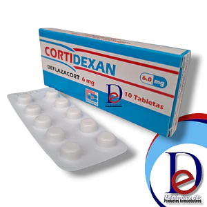 CORTIDEXAN 6 MG X 10 TAB- DEFLAZACORT 6 MG- BIOQUIFAR- 3-C