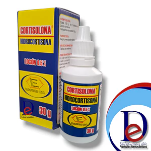 CORTISOLONA 0.5% LOCION X 30 ML- HIDROCORTISONA 0.5%- LABQUIFAR-UBI  4-F