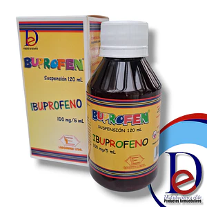 BUPROFEN 100MG/5ML SUSP X 120 ML- IBUPROFENO 100 MG- LABQUIFAR- UBI 3-D