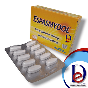 ESPASMYDOL X 20 TAB- IBUPROFENO+ METOCARBAMOL- LABQUIFAR- - UBI 3-F