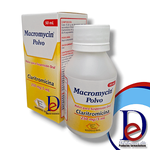 MACROMYCIN 250MG/5ML SUSP X 50 ML- CLARITROMICINA 250 MG- LABQUIFAR- - UBI 4-C