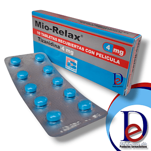 MIORELAX 4 MG X 10 TAB- TIZANIDINA 4 MG- BIOQUIFAR- VTO FEB 27- UBI 4-C