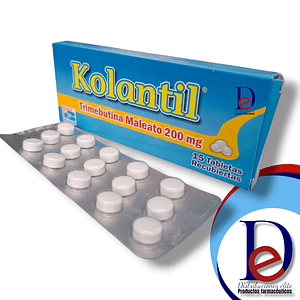 KOLANTIL 200 MG X 15 TAB- TRIMEBUTINA 200 MG- BIOQUIFAR- - UBI 4-C