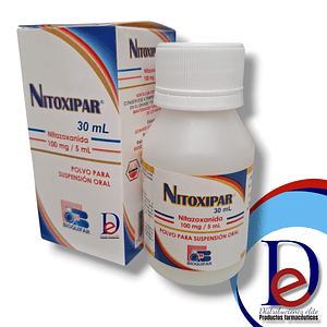 NITOXIPAR 100MG/5ML SUSP X 30 ML- NITAZOXANIDA 100 MG- BIOQUIFAR- 4-D