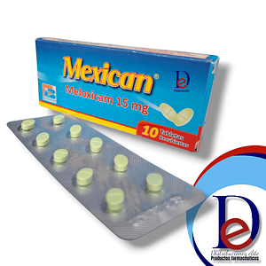 MEXICAN 15 MG X 10 TAB- MELOXICAM 15 MG- BIOQUIFAR- - UBI 4-D