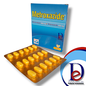 METROXAZIDE X 18 TAB- METRONIDAZOL+ NIFUROXAZIDE- BIOQUIFAR- - UBI 4-D